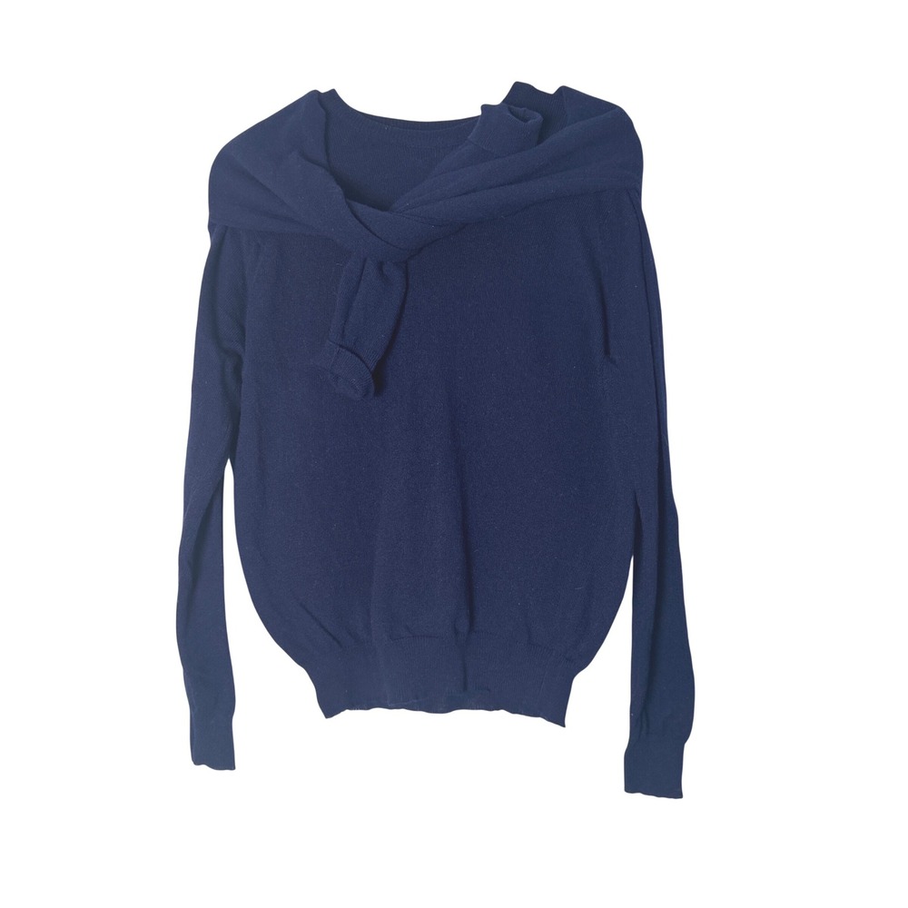 Jedforest Vintage Navy 100% Pure Lambswool Crewneck Sweater & Cardigan SMALL‎